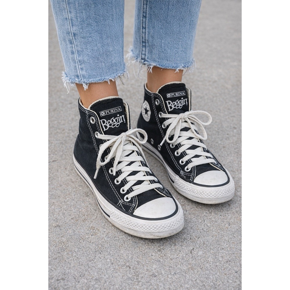 Converse Chuck Taylor High Top Purina Beggin Black‎ Womens 9 Mens 7 Sneakers